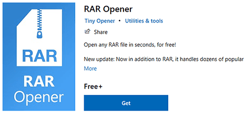 How to open RAR file in Windows 10